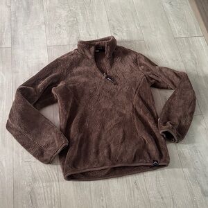 Avalanche Womens Dark Brown Zip-Up Fleece Pullover